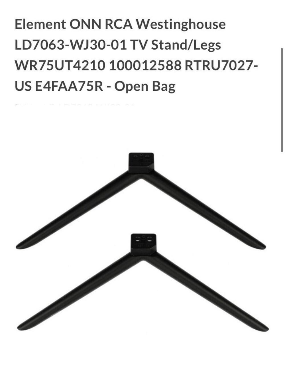 Element ONN RCA Westinghouse LD7063-WJ30-01 TV Stand Legs Replacement
